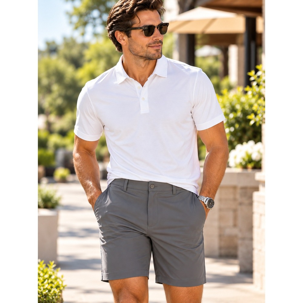 Lululemon Commission Golf Shorts Mens 36 Sage Grey Green 7 Inch Inseam